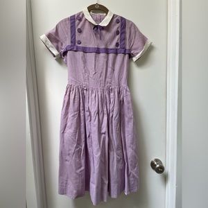 Vintage 1950s Suzy Brooks Teen Gingham Dress with crinoline lining